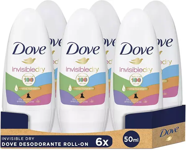 6x50ml Desodorante Roll On Invisible Dove 6x50ml Desodorante Roll On Invisible Dove