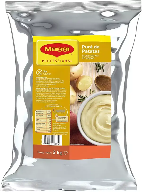 2 kg Maggi puré de patatas en copos 2 kg Maggi puré de patatas en copos