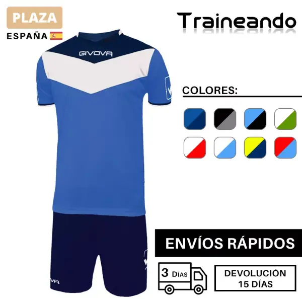 Equipación camiseta + pantalones cortos Givova Equipación camiseta + pantalones cortos Givova