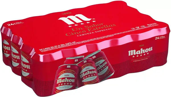 24x33cl Cerveza Dorada Lager Mahou 5 Estrellas 24x33cl Cerveza Dorada Lager Mahou 5 Estrellas