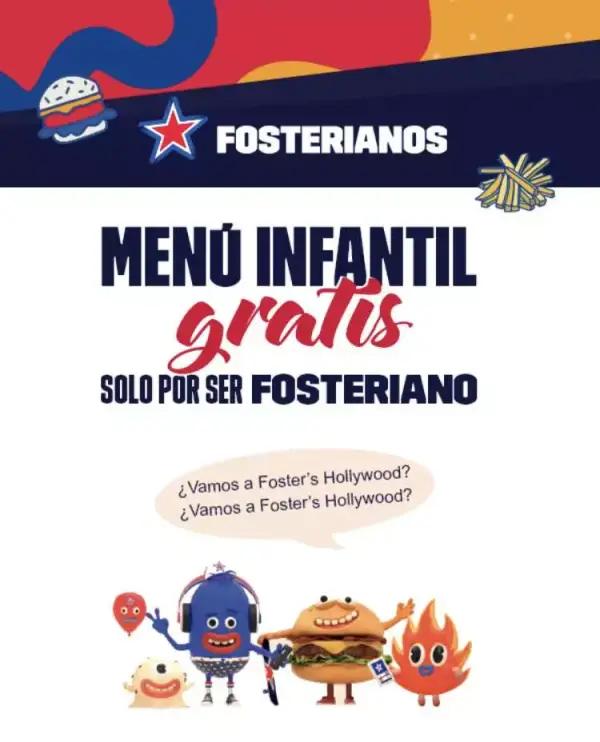Menú infantil solo por ser Fosteriano Menú infantil solo por ser Fosteriano