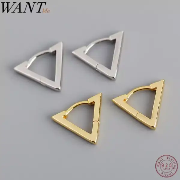 Pendientes de tuerca triangulares geométricos minimalistas Pendientes de tuerca triangulares geométricos minimalistas