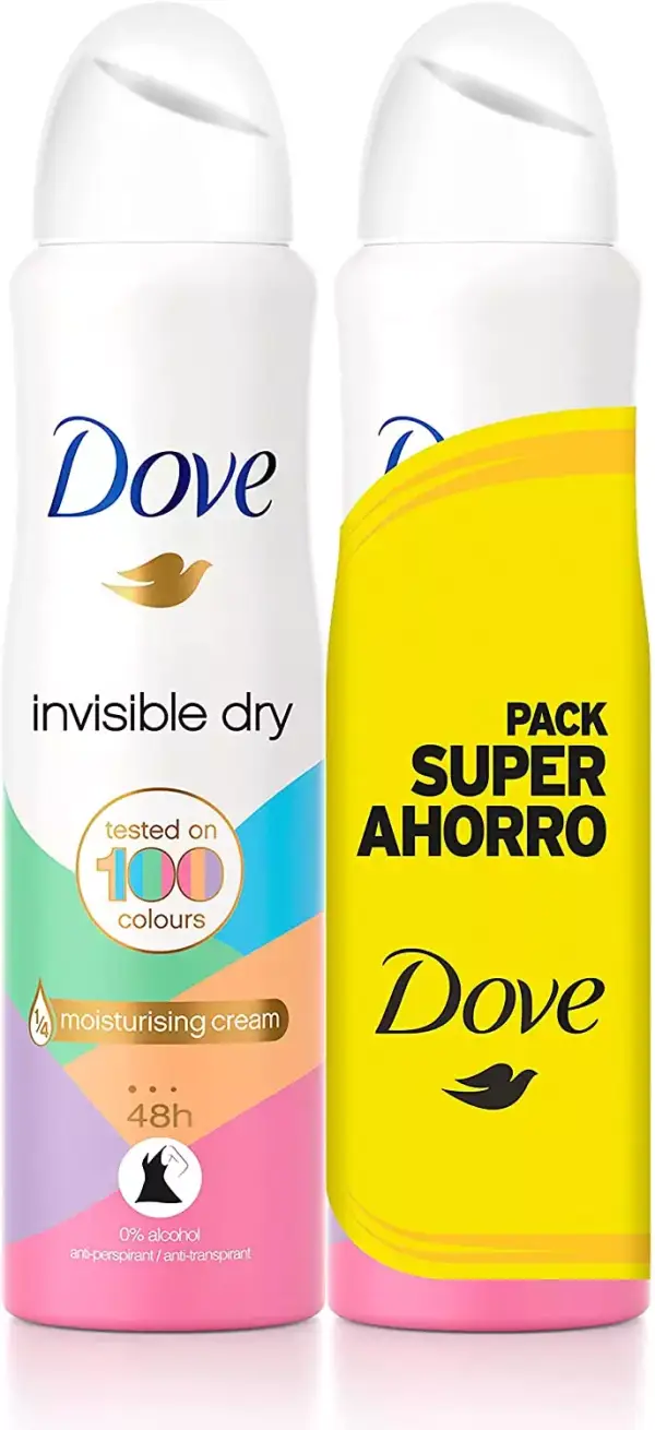 4x200ml Dove Invisible Dry Desodorante Antitranspirante en Aerosol 4x200ml Dove Invisible Dry Desodorante Antitranspirante en Aerosol