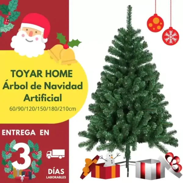 Árbol de Navidad artificial (blanco o verde) con soporte y varias medidas a elegir Árbol de Navidad artificial (blanco o verde) con soporte y varias medidas a elegir