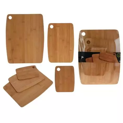 3x Tablas cortar de bambú 3x Tablas cortar de bambú