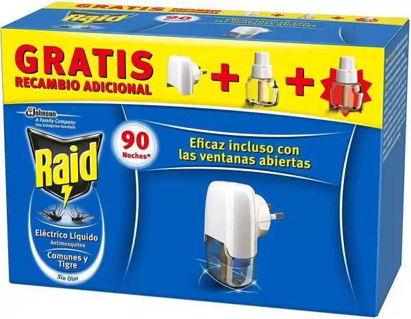 Raid eléctrico anti mosquitos + 2 Recambios Raid eléctrico anti mosquitos + 2 Recambios