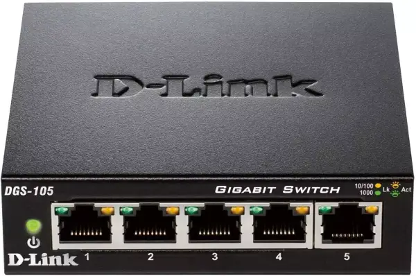 Switch de Red D-Link de 5 Puertos Gigabit Switch de Red D-Link de 5 Puertos Gigabit