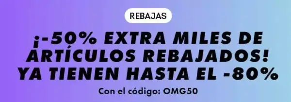 50% EXTRA en selección de artículos rebajados en Asos 50% EXTRA en selección de artículos rebajados en Asos