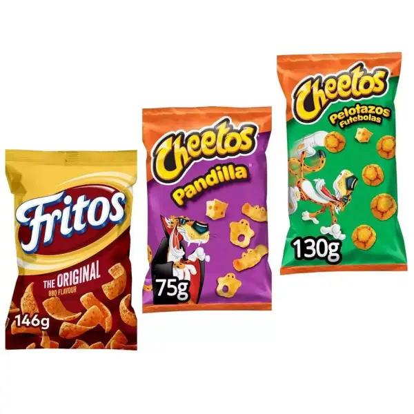 Fritos 146g, Pelotazos 130g y Cheetos pandilla 75g Fritos 146g, Pelotazos 130g y Cheetos pandilla 75g