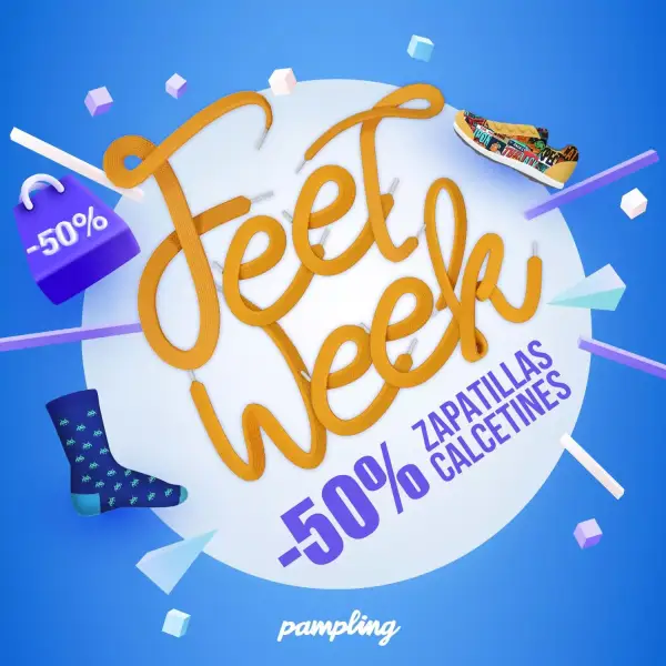 Todas las zapatillas y calcetines al 50% + calcetines gratis en Pampling Todas las zapatillas y calcetines al 50% + calcetines gratis en Pampling