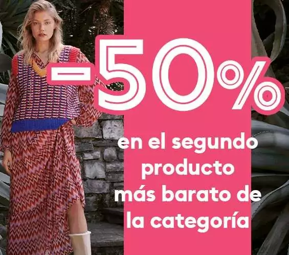 2do producto al 50% de dto. en seleccionados Sinsay 2do producto al 50% de dto. en seleccionados Sinsay