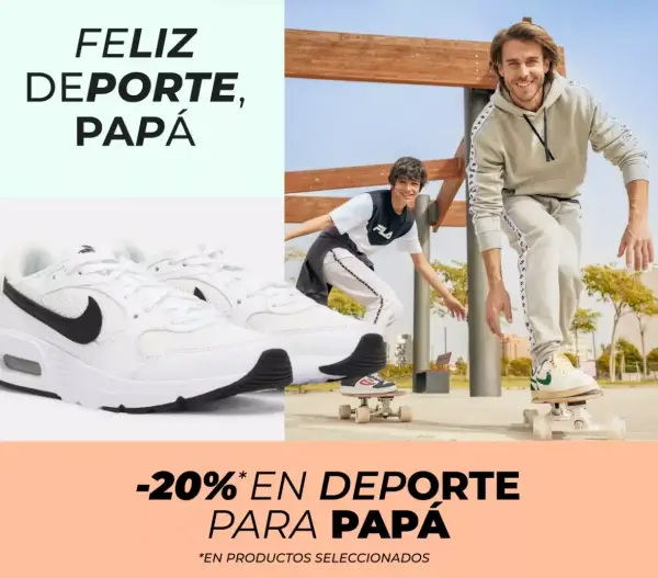 20% en deporte para papá en productos seleccionados Sprinter 20% en deporte para papá en productos seleccionados Sprinter