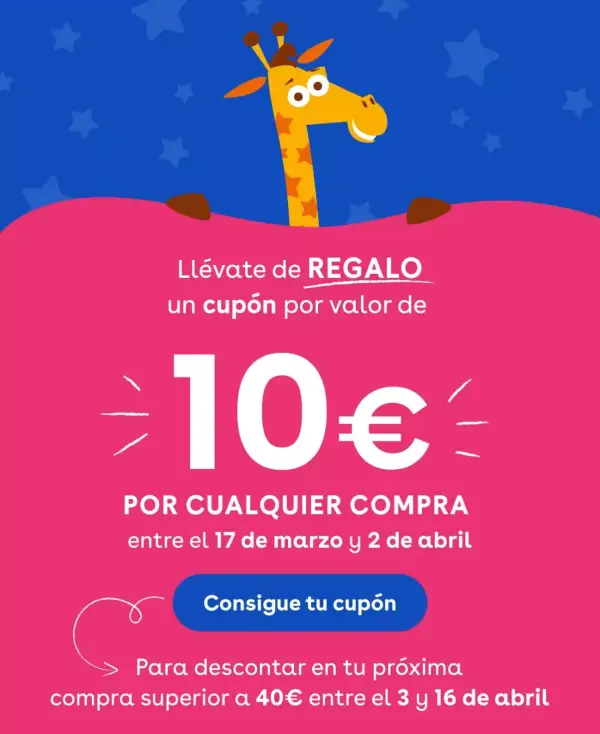Cupón 10€ para Toys "R" Us en tu próxima compra de +40€ Cupón 10€ para Toys "R" Us en tu próxima compra de +40€