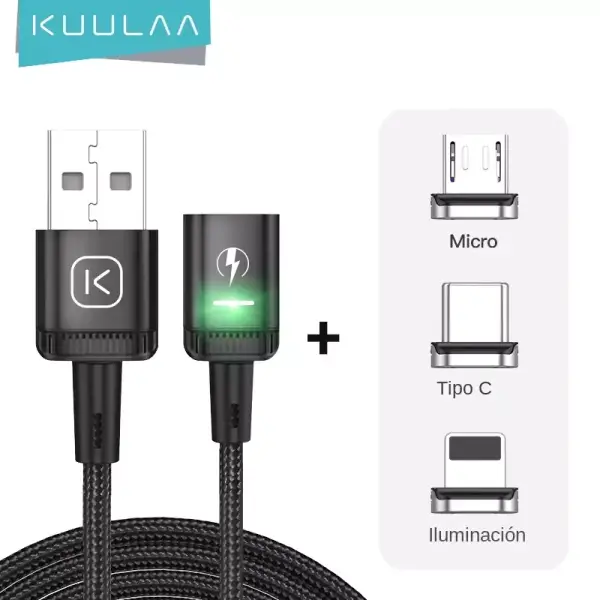 Cable USB magnético LED 1M Cable USB magnético LED 1M