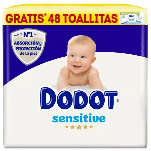 Pack 44 Pañales Dodot Sensitive Extra Pack 44 Pañales Dodot Sensitive Extra