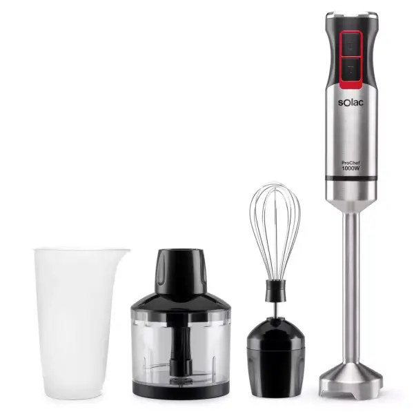 Batidora de mano Solac Pro Chef 1000W + Accesorios Batidora de mano Solac Pro Chef 1000W + Accesorios