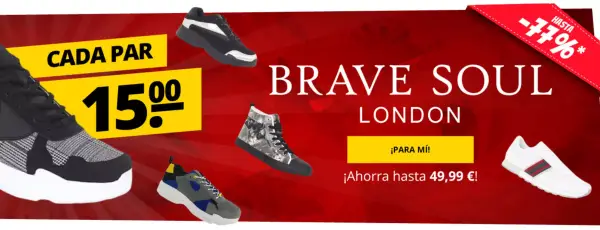 Ofertas en una selección de ropa y calzado Brave Soul Ofertas en una selección de ropa y calzado Brave Soul