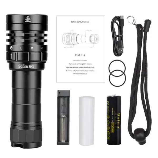 Linterna de buceo SD05 Cree XHP50.2 Sofirn 3000lm Linterna de buceo SD05 Cree XHP50.2 Sofirn 3000lm