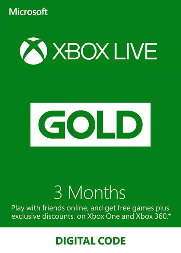 Suscripción Xbox Live Gold 3 meses Suscripción Xbox Live Gold 3 meses