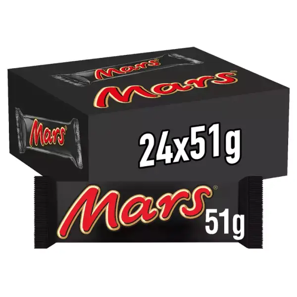 Pack de 24 chocolatinas Mars de turrón y caramelo Pack de 24 chocolatinas Mars de turrón y caramelo