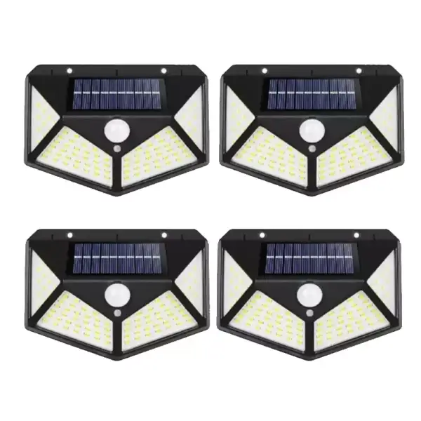 Pack 4 focos LED con panel solar Pack 4 focos LED con panel solar