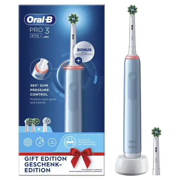 Cepillo eléctrico Oral-B Pro 3 3700 + 2 cabezales Cepillo eléctrico Oral-B Pro 3 3700 + 2 cabezales