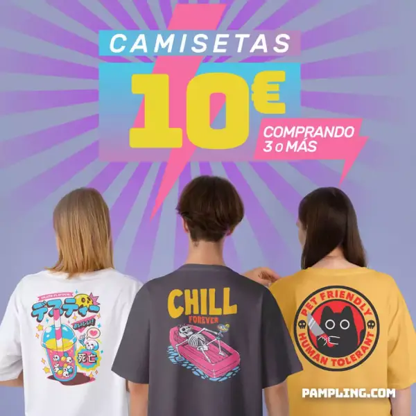 Camisetas a 10€ comprando 3 o más + calcetines gratis en Pampling Camisetas a 10€ comprando 3 o más + calcetines gratis en Pampling