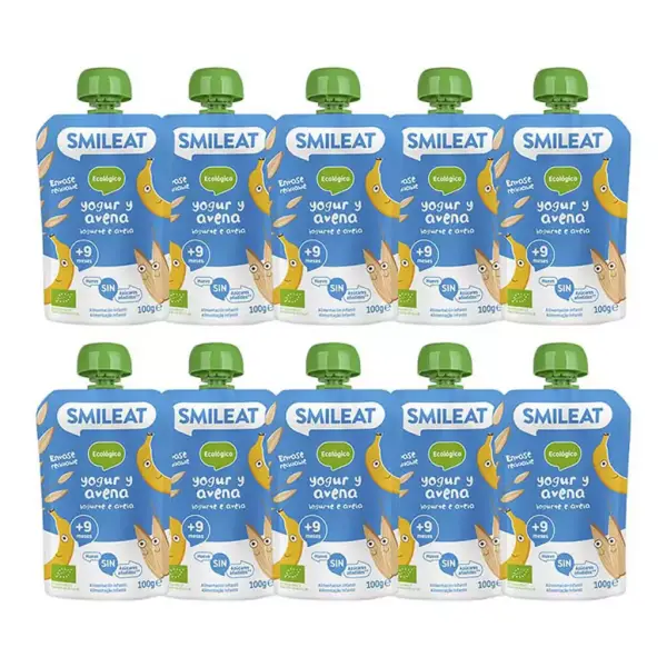 10x Pouches Yogur y Avena Smileat 10x Pouches Yogur y Avena Smileat