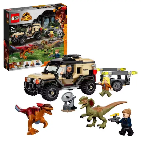 LEGO Jurassic World Transporte del Pyrorraptor y el Dilofosaurio LEGO Jurassic World Transporte del Pyrorraptor y el Dilofosaurio