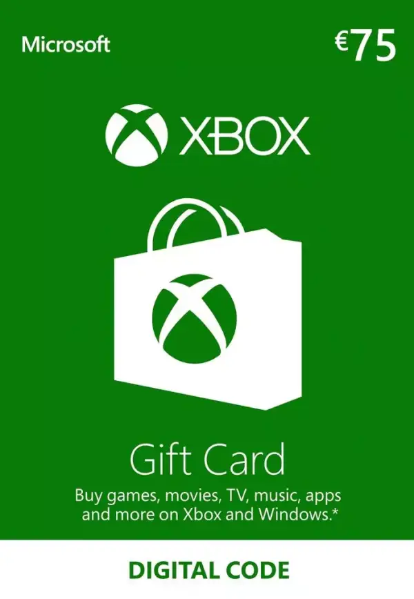 Tarjeta de 75€ de Saldo para Xbox Tarjeta de 75€ de Saldo para Xbox
