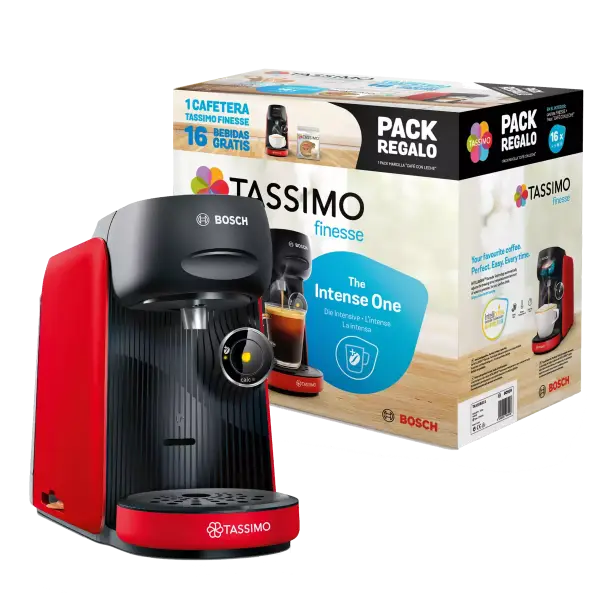 Cafetera de cápsulas Bosch Tassimo Finesse + Pack Tassimo Cafetera de cápsulas Bosch Tassimo Finesse + Pack Tassimo