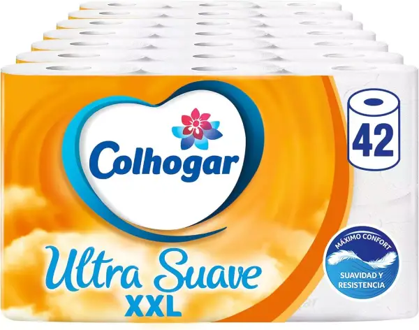 42 Rollos Papel Higiénico Colhogar Doble Ultra Suave XXL 42 Rollos Papel Higiénico Colhogar Doble Ultra Suave XXL
