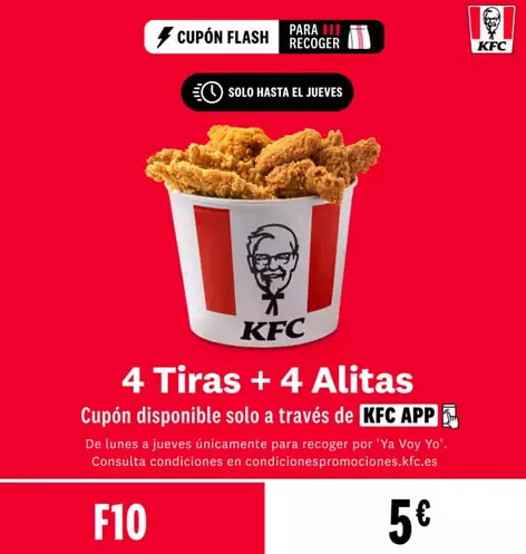 4 Tiras + 4 Alitas en Kfc 4 Tiras + 4 Alitas en Kfc