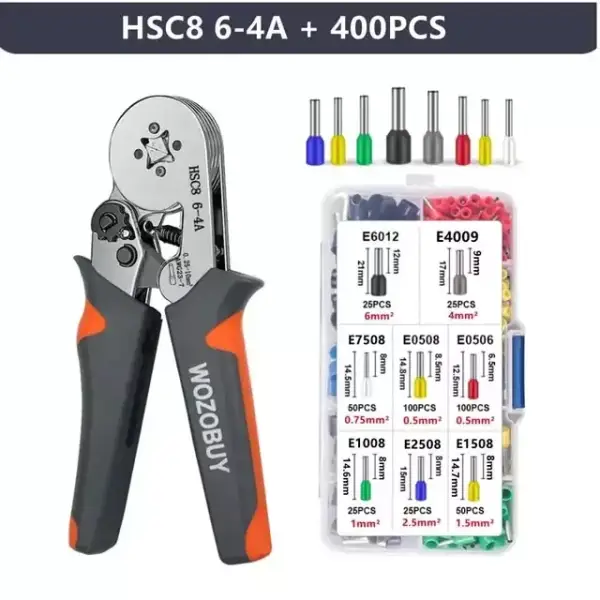 Kit de prensado de terminales + 400 piezas Kit de prensado de terminales + 400 piezas