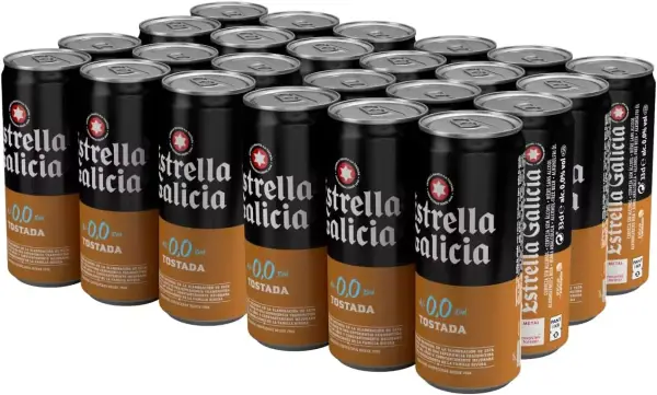 Pack 24 Latas 33cl Estrella Galicia 0,0 Tostada Pack 24 Latas 33cl Estrella Galicia 0,0 Tostada