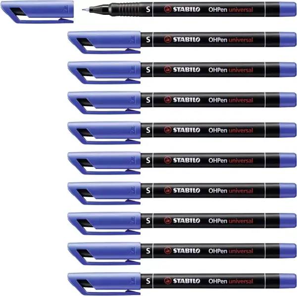 10x Marcador permanente STABILO OHPen 10x Marcador permanente STABILO OHPen