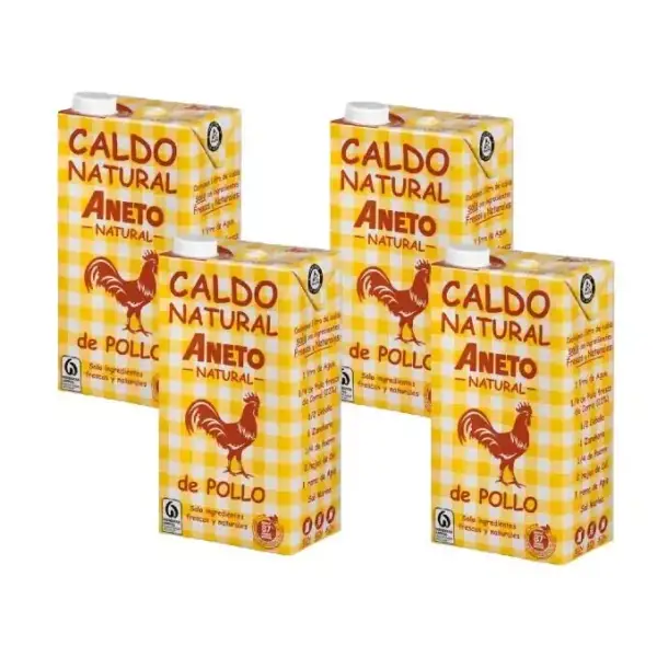 4x 1L Brick Caldo de pollo Aneto 4x 1L Brick Caldo de pollo Aneto