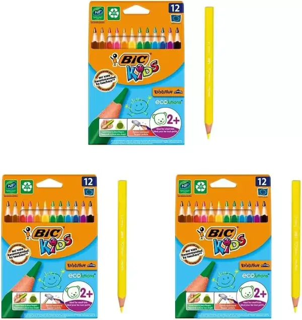 36 Lápices Colores surtidos BIC Kids Evolution Triangle ECOlutions 36 Lápices Colores surtidos BIC Kids Evolution Triangle ECOlutions