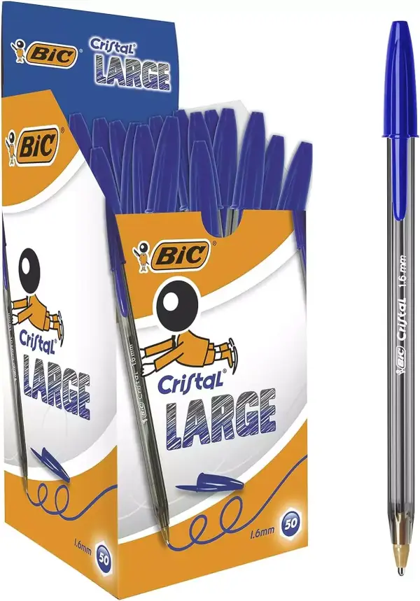 50x Boligrafos BIC Cristal Azul 50x Boligrafos BIC Cristal Azul