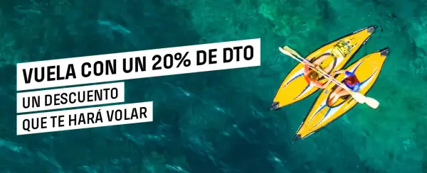 20% Dto. para escaparte los próximos meses con Vueling 20% Dto. para escaparte los próximos meses con Vueling