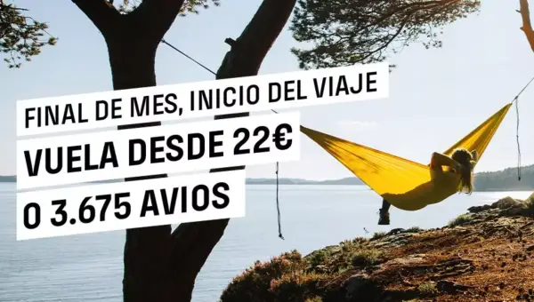 Vuela desde 22€ o 3.675 Avios (sept. y oct.) con Vueling Vuela desde 22€ o 3.675 Avios (sept. y oct.) con Vueling