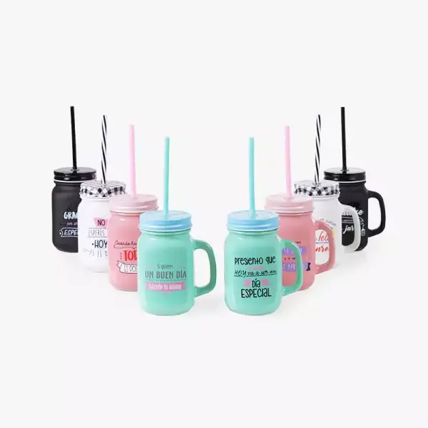 Pack de 8 jarras con diferentes frases Pack de 8 jarras con diferentes frases
