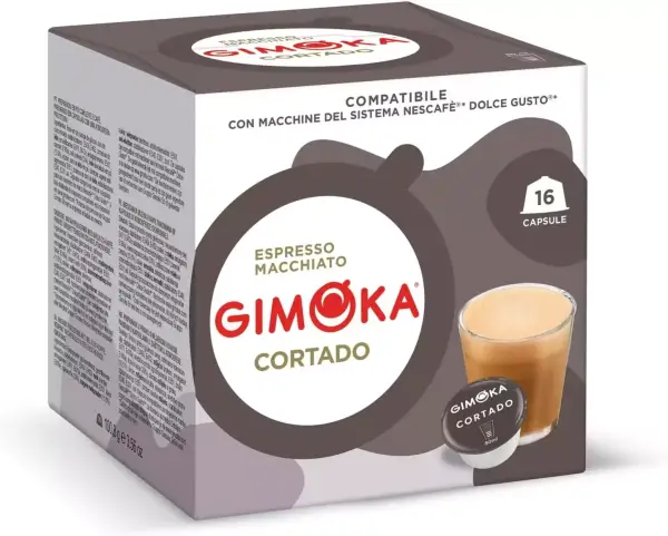 48 Cápsulas café compatibles Dolce Gusto Gimoka Cortado 48 Cápsulas café compatibles Dolce Gusto Gimoka Cortado