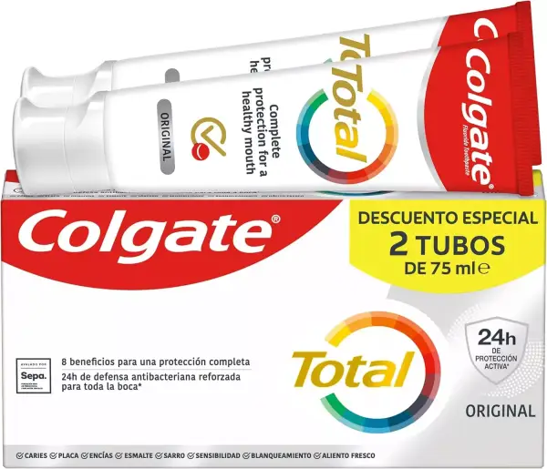 2x 75 ml Pasta de Dientes Colgate Total Original 24h 2x 75 ml Pasta de Dientes Colgate Total Original 24h