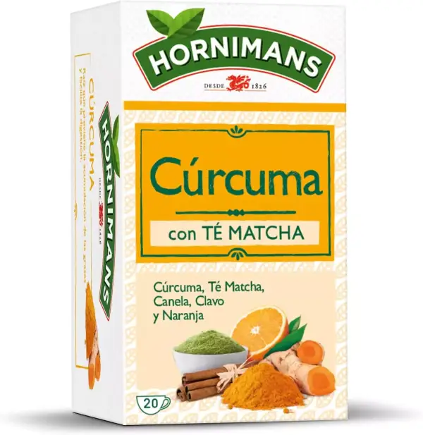 20 bolsitas Hornimans Infusión de Cúrcuma con Té Matcha 100% Natural 20 bolsitas Hornimans Infusión de Cúrcuma con Té Matcha 100% Natural