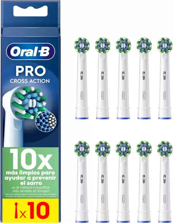 Pack de 10 Cabezales Oral-B Pro CrossAction Pack de 10 Cabezales Oral-B Pro CrossAction