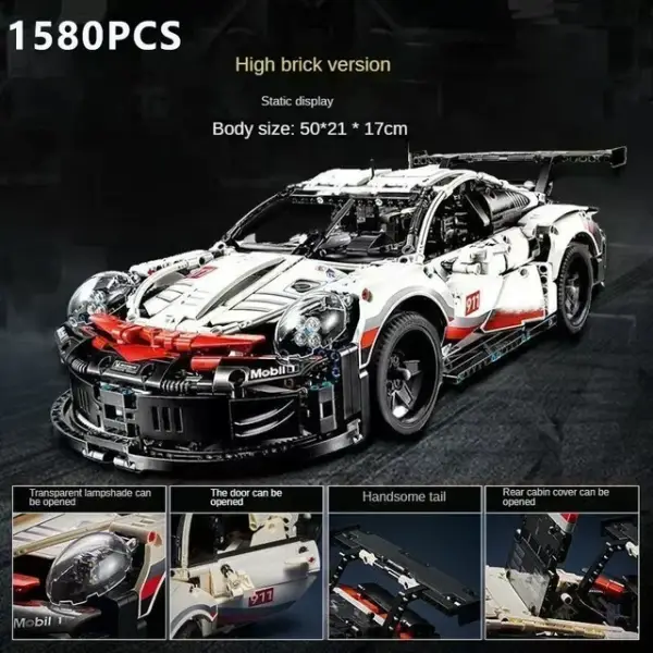 Coche técnico 911 RSR de construcción por bloque Coche técnico 911 RSR de construcción por bloque