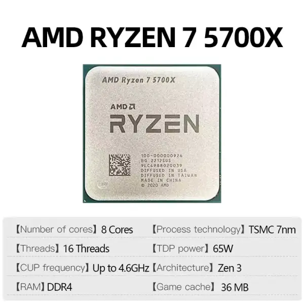 Procesador AMD Ryzen 7 5700X Procesador AMD Ryzen 7 5700X