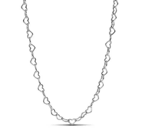 Collar de plata de ley con forma de corazón Pandora Collar de plata de ley con forma de corazón Pandora