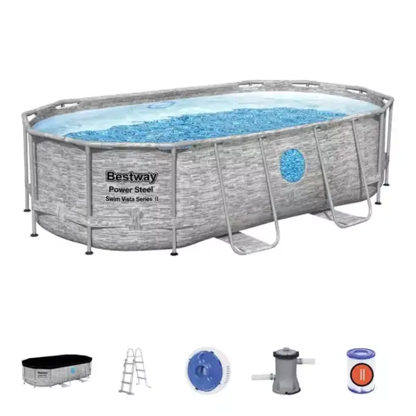 Piscina desmontable Ovalada Bestway 427x250x100 cm Piscina desmontable Ovalada Bestway 427x250x100 cm